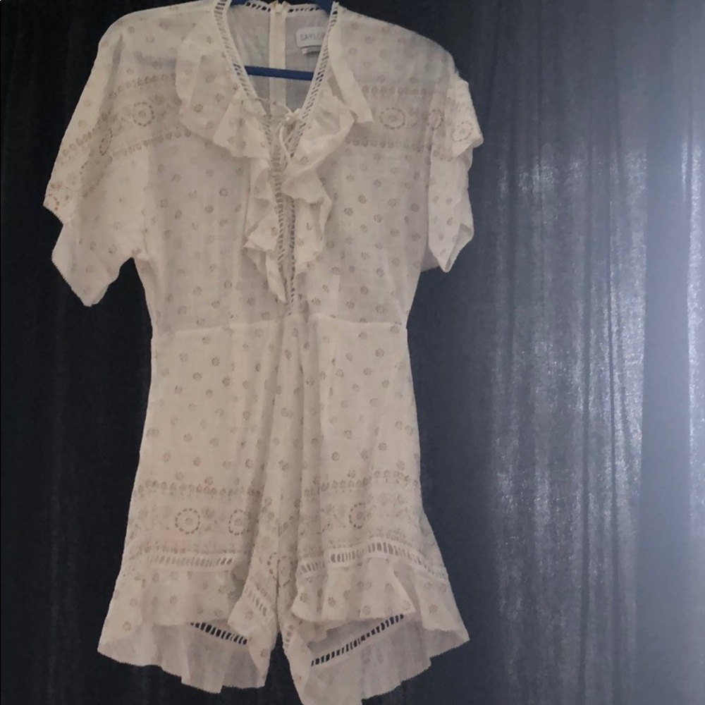 Sailor Romper White and Gold